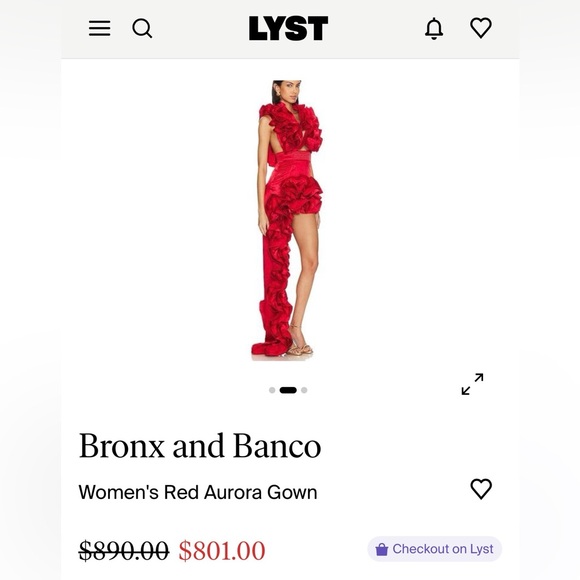 Bronx and Banco Scarlet Ruffle Dress - Picture 2 of 14